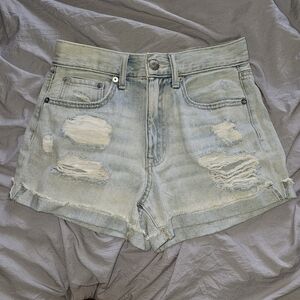 Aeropostale Light Blue Distressed Jean Shorts